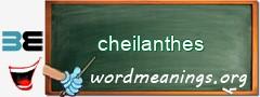 WordMeaning blackboard for cheilanthes